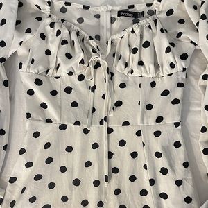 BOOHOO TALL MIDI LENGTH, BALLOON SLEEVE DRESS